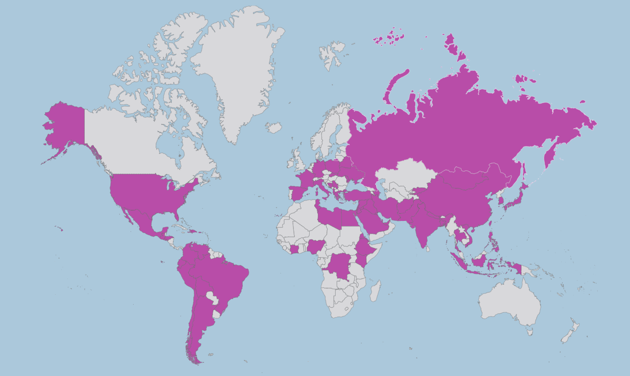 Countries Map - AMcharts - October 2022